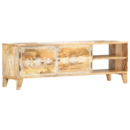 TV-Schrank 120 x 30 x 40 cm Massivholz Mango - Image 8