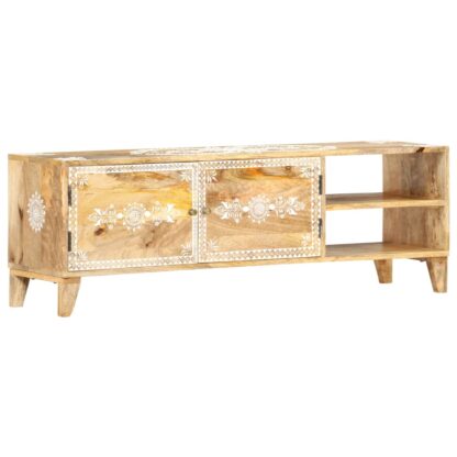 TV-Schrank 120 x 30 x 40 cm Massivholz Mango - Image 9
