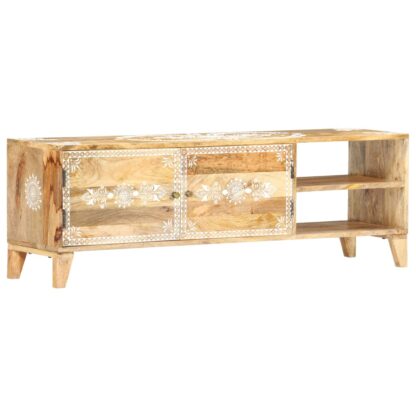 TV-Schrank 120 x 30 x 40 cm Massivholz Mango - Image 10
