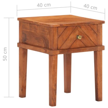 Nachttisch 40×40×50 cm Akazie Massivholz - Image 8