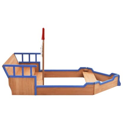 Sandkasten Piratenschiff Tannenholz 190x94,5x101 cm - Image 4
