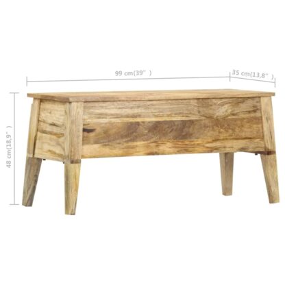 Aufbewahrungstruhe 99 x 35 x 48 cm Massivholz Mango - Image 7