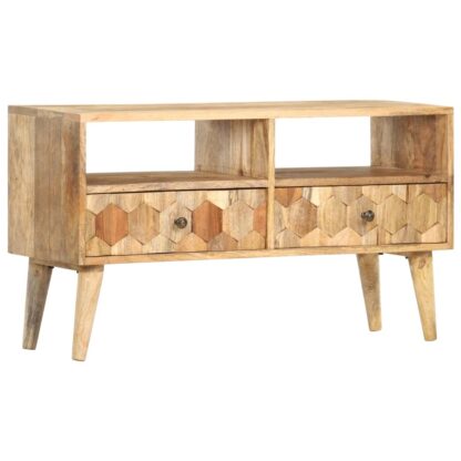 TV-Schrank 90 x 30 x 50 cm Massivholz Mango - Image 10