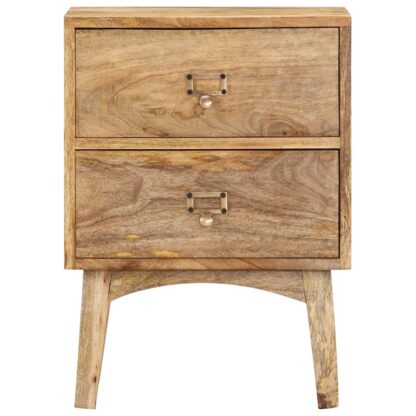 Nachttisch 40 x 35 x 55 cm Massivholz Mango - Image 2
