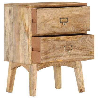 Nachttisch 40 x 35 x 55 cm Massivholz Mango - Image 3