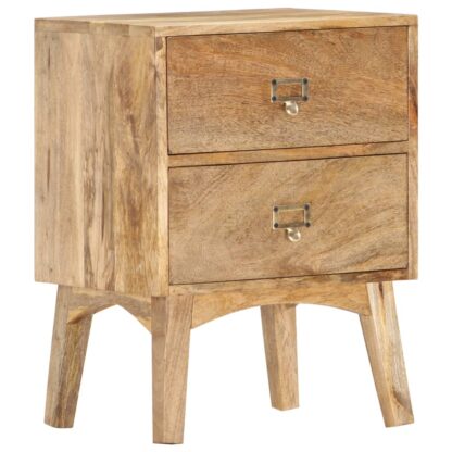 Nachttisch 40 x 35 x 55 cm Massivholz Mango - Image 8