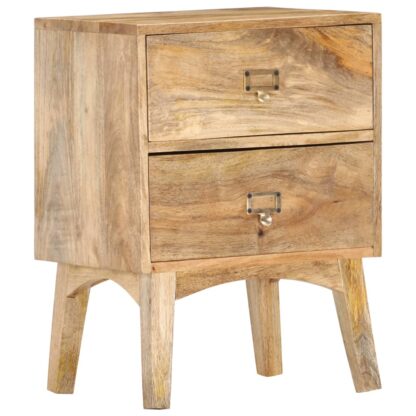 Nachttisch 40 x 35 x 55 cm Massivholz Mango - Image 9