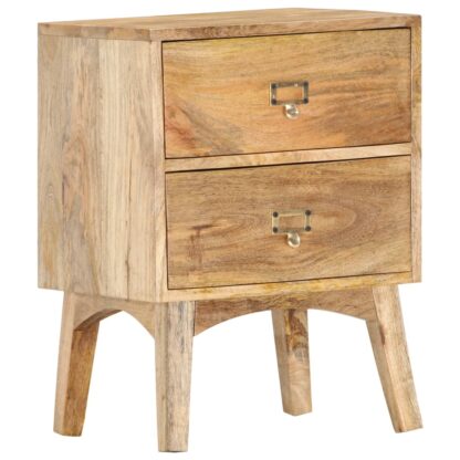 Nachttisch 40 x 35 x 55 cm Massivholz Mango - Image 10