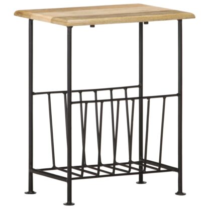 Zeitschriftenständer 40 x 30 x 50 cm Massivholz Mango und Stahl - Image 8