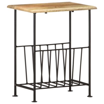 Zeitschriftenständer 40 x 30 x 50 cm Massivholz Mango und Stahl - Image 10