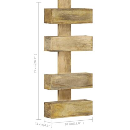 Wand-Zeitschriftenständer 30 x 11 x 72 cm Massivholz Mango - Image 7
