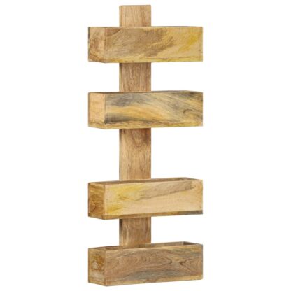 Wand-Zeitschriftenständer 30 x 11 x 72 cm Massivholz Mango - Image 8