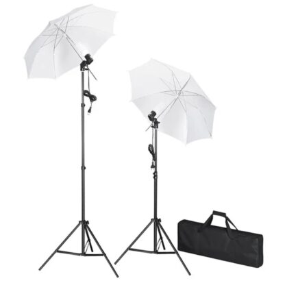 Fotostudio-Set mit Hintergründen, Leuchten und Schirmen - Image 8
