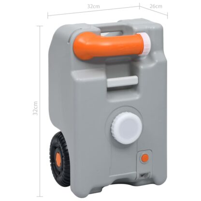 Camping-Wassertank mit Rollen 25 L Grau - Image 10