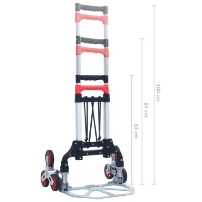 Treppen-Transportwagen Klappbar 70 kg Aluminium Silbern - Image 10