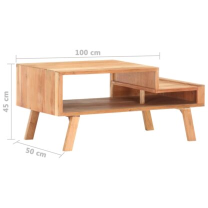 Couchtisch 100 x 50 x 45 cm Akazie Massivholz - Image 6