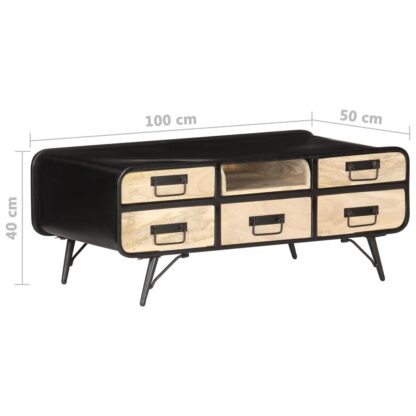 Couchtisch 100×50×40 cm Mango Massivholz - Image 7