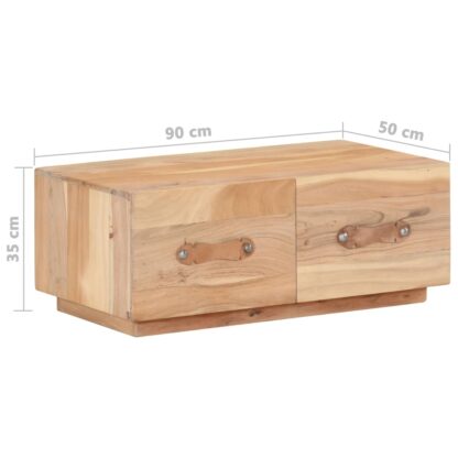 Couchtisch 90 x 50 x 35 cm Recyceltes Massivholz - Image 7