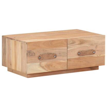 Couchtisch 90 x 50 x 35 cm Recyceltes Massivholz - Image 8