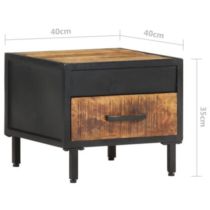 Nachttisch 40x40x35 cm Raues Mangoholz - Image 8