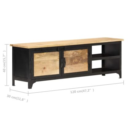 TV-Schrank 120×30×40 cm Mango-Massivholz - Image 7