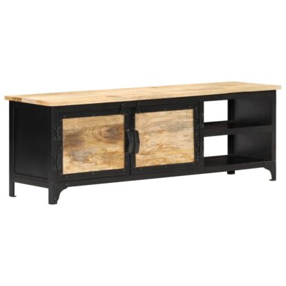 TV-Schrank 120×30×40 cm Mango-Massivholz - Image 9