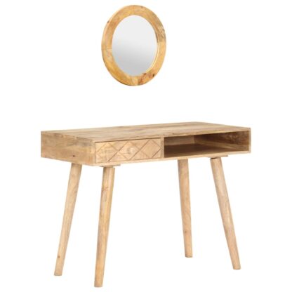 Schminktisch 100x50x76 cm Mango Massivholz - Image 2