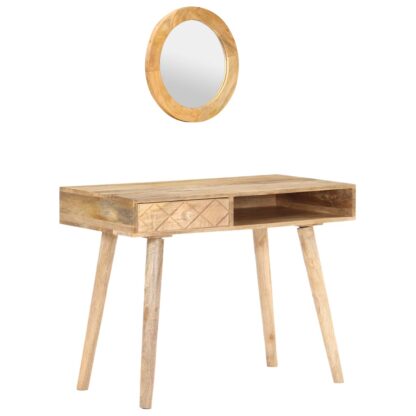 Schminktisch 100x50x76 cm Mango Massivholz - Image 11