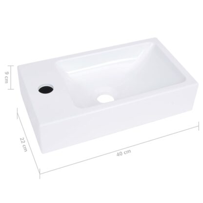 Waschbecken 400x220x90 mm SMC Weiß - Image 7