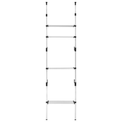 Teleskop-Garderobe mit Regalen Aluminium - Image 5