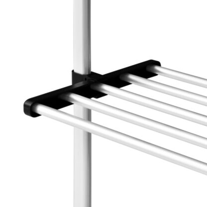 Teleskop-Garderobe mit Regalen Aluminium - Image 6