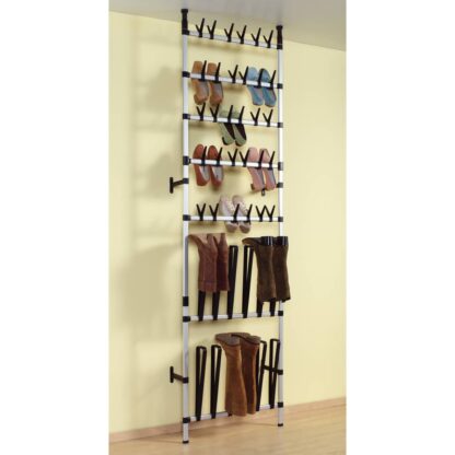 Teleskop-Schuhregal mit Stangen Aluminium - Image 5