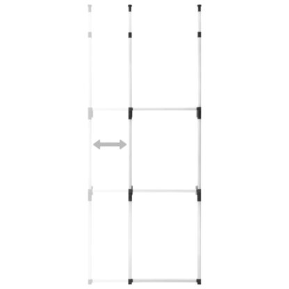 Teleskop-Garderobe mit Stangen Aluminium - Image 6