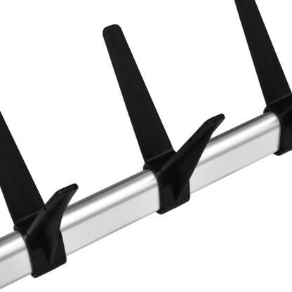Teleskop-Garderobe mit Stangen und Regal Aluminium - Image 9