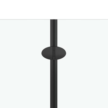 Faltbare Duschkabine 3 Paneele ESG 130x138 cm Schwarz - Image 5