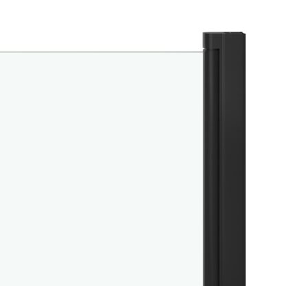 Faltbare Duschkabine 3 Paneele ESG 130x138 cm Schwarz - Image 6
