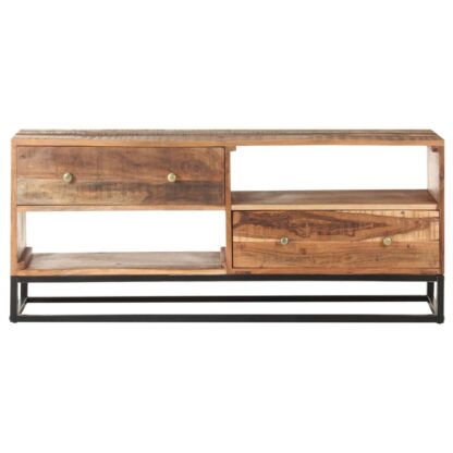 TV-Schrank 120x30x50 cm Raues Akazienholz - Image 2