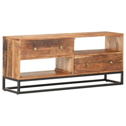 TV-Schrank 120x30x50 cm Raues Akazienholz - Image 8