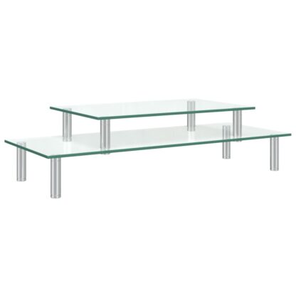 Monitorständer 2-stufig Transparent Glas - Image 2