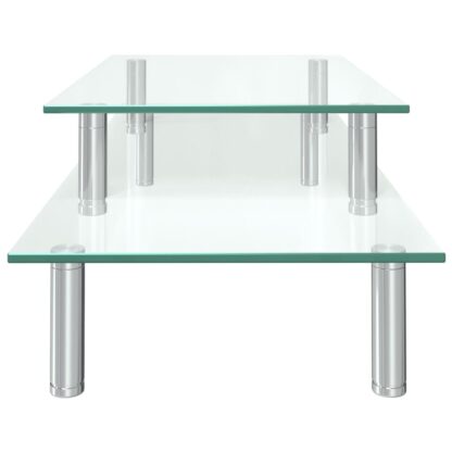 Monitorständer 2-stufig Transparent Glas - Image 4