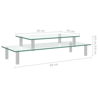Monitorständer 2-stufig Transparent Glas - Image 6