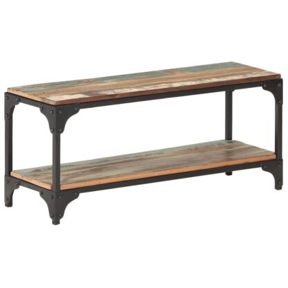 Couchtisch 90x30x40 cm Recyceltes Massivholz - Image 10