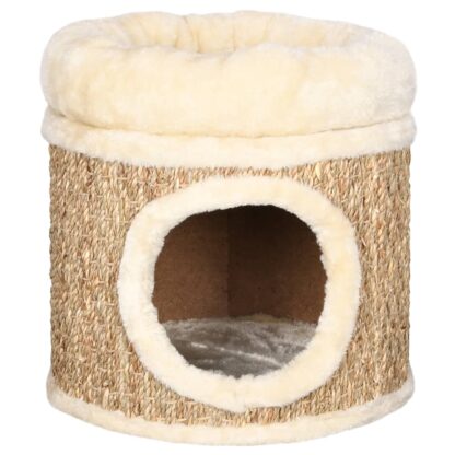 Katzenhaus mit Luxuriösem Katzenbett 33 cm Seegras - Image 2
