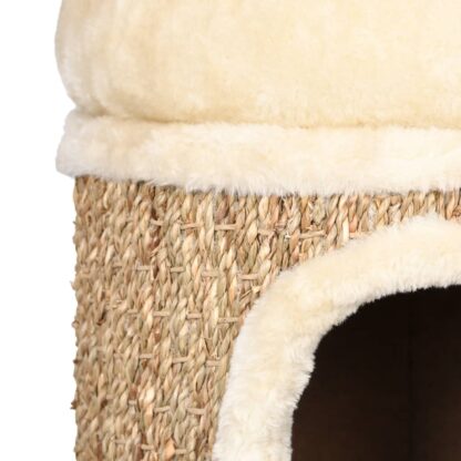 Katzenhaus mit Luxuriösem Katzenbett 33 cm Seegras - Image 5