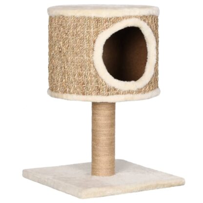 Katzen-Kratzbaum mit Katzenhöhle 52 cm Seegras - Image 2