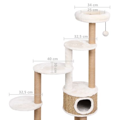Katzen-Kratzbaum mit Luxuriösem Kissen 148 cm Seegras - Image 9