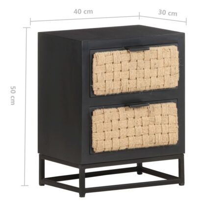 Nachttisch 40x30x50 cm Massivholz Mango - Image 7
