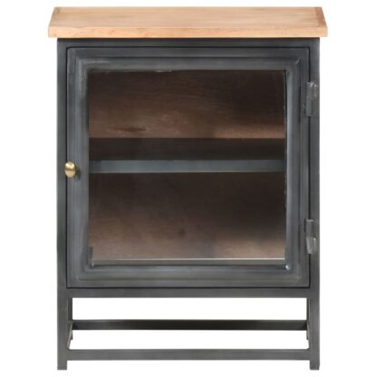 Nachttisch Grau 40x30x50 cm Massivholz Akazie - Image 2