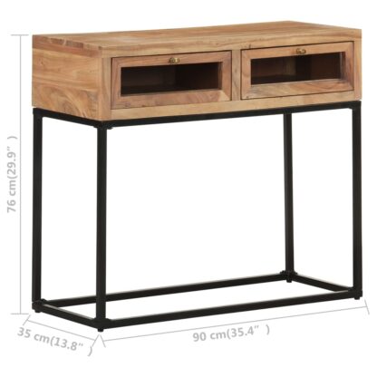Konsolentisch 90x35x76 cm Massivholz Akazie - Image 7