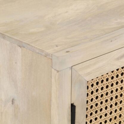 Sideboard 60x35x70 cm Mango Massivholz und Rohrgeflecht - Image 5